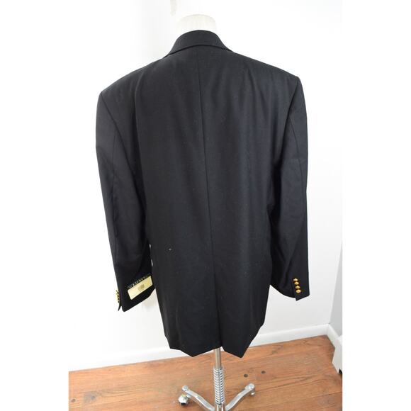 New Lauren Ralph Lauren Blazer 42L 42 Long Mens Black 100 Wool 2 Button Career - Picture 3 of 7